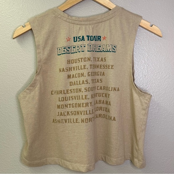 Recycle Threads Desert Dreams Country Music Festival Distressed Cropped Tank Top - Picture 2 of 6
